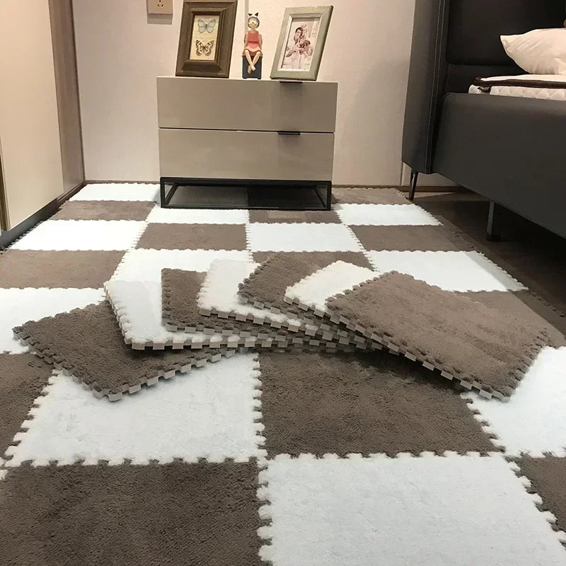 10/20Pcs Soft Plush Children's Mat Baby Play Mat Baby Toys Eva Foam Puzzle Carpet in Children's Room Keep Warm Playmat Floor Mat